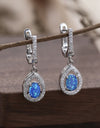 Opal Pear Shaped Drop Earrings