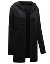 Open Front Longline Hooded Cardigan