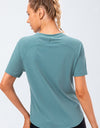 Round Neck Raglan Sleeve Active Tee