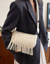 PU Leather Fringe Studded Crossbody Bag