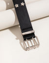 Double Row Star Grommet PU Leather Belt