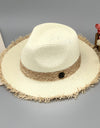 Raw Hem Raffia Hat