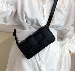 Zenana Vegan Leather Woven Crossbody Bag
