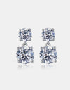 10 Carat Moissanite 925 Sterling Silver Earrings