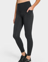 High Waist Ankle-Length Yoga Leggings with Pockets