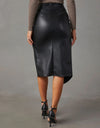 Twist Detail High Waist Skirt