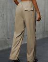 Pocketed Elastic Waist Pants