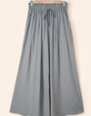 Drawstring Waist Wide Leg Pants