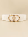 Zinc Alloy Buckle Elastic PU Belt