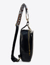 Random Pattern Adjustable Strap PU Leather Sling Bag