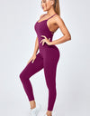 Crisscross Spaghetti Strap Active Jumpsuit