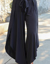 Plus Size Tie Front Wide Leg Pants