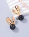 Alloy Drip Oil Bunny Earrings