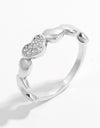 925 Sterling Silver Inlaid Zircon Heart Ring