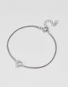 Heart Inlaid Zircon Spring Ring Closure Bracelet