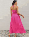 Ruffled Halter Neck Maxi Dress