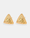 Gold-Plated Geometric Stud Earrings