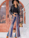 Striped Flare Leg Pants