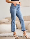 Judy Blue Full Size Release Hem Cropped Bootcut Jeans