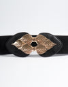 Alloy Leaf Buckle Elastic Belt