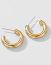 925 Sterling Silver C-Hoop Earrings