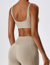 Square Neck Cropped Sports Tank Top