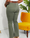 Zenana Clementine Full Size High-Rise Bootcut Jeans in Olive