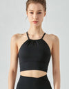 Crisscross Gathered Detail Cropped Sports Cami