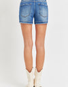 RISEN Low Rise Slit Denim Shorts