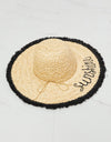 Fame Sunshine Straw Fringe Hat