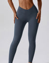 Slim Fit Wide Waistband Sports Leggings