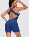 Crisscross Wide Strap Active Romper