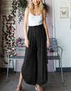 Heimish Full Size Frill Slit High Waist Wide Leg Pants