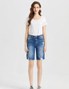 BAYEAS Full Size Super High Rise Denim Bermuda Shorts