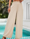 Smocked Wide Leg Pants with Pockets