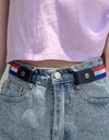 PU Elastic Snap Closure Belt