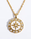 Zircon Decor North Star Pendant Copper Necklace