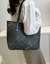 Plaid PU Leather Tote Bag