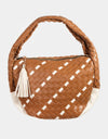 Fame Tassel Detail Weave Semi Circle Bag