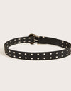 Double Row Studded PU Leather Belt