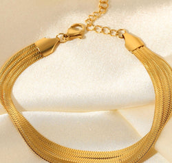 Triple-Layered Snake Chain Bracelet