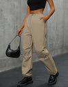 Pocketed Elastic Waist Pants