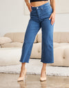 RFM Crop Chloe Full Size Tummy Control High Waist Raw Hem Jeans