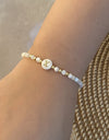 Stainless Steel Shell Letter Bead Bracelet