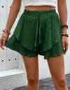 Tied Layered High Waist Shorts