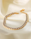 Inlaid Zircon 18K Gold Plated Bracelet