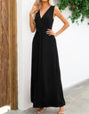 Surplice Neck Sleeveless Maxi Dress