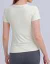 Round Neck Short Sleeve Active Top