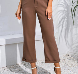 Cropped Straight Leg Pants