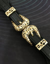 Double Buckle PU Leather Belt